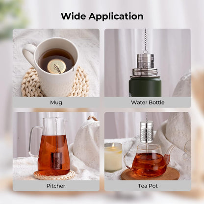 Extra Fine Mesh Tea Infuser for Loose Leaf Tea Steeper 1.5”x2.2”
