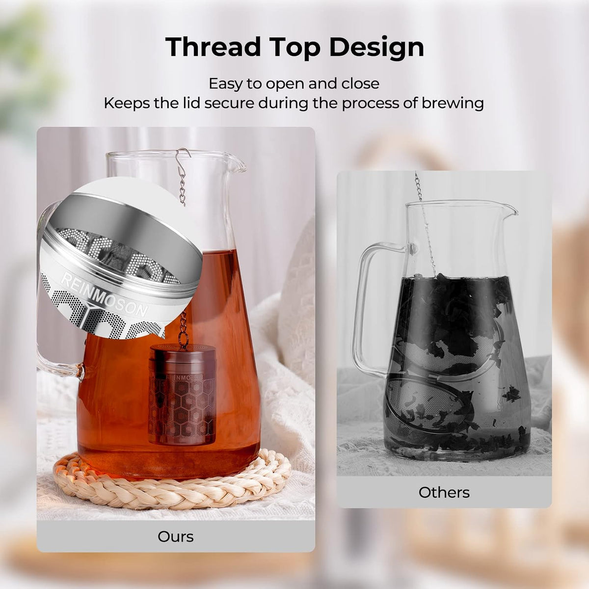 Extra Fine Mesh Tea Infuser for Loose Leaf Tea Steeper 1.5”x2.2”