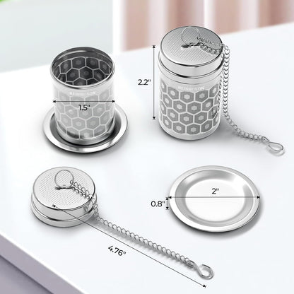 Extra Fine Mesh Tea Infuser for Loose Leaf Tea Steeper 1.5”x2.2”