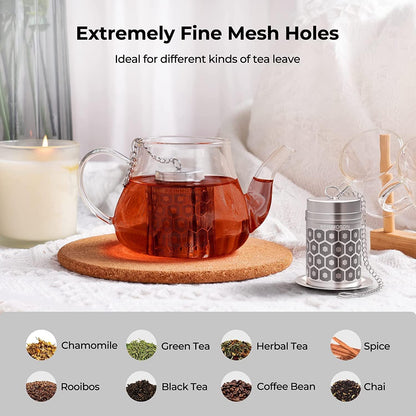 Extra Fine Mesh Tea Infuser for Loose Leaf Tea Steeper 1.5”x2.2”