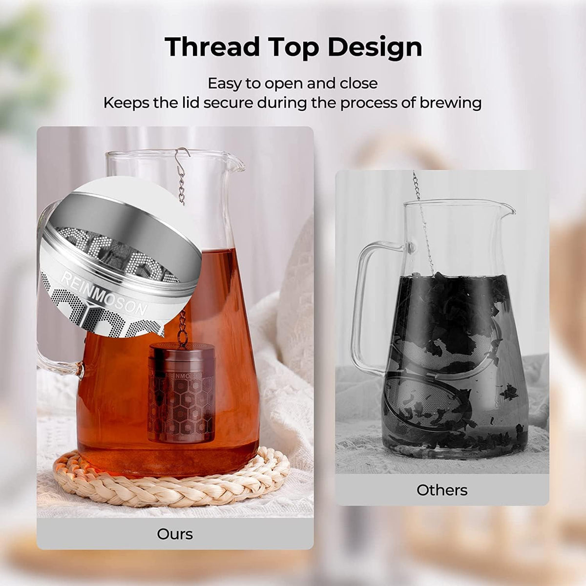 Extra Fine Mesh Tea Infuser for Loose Leaf Tea Steeper 1.5”x2.2”