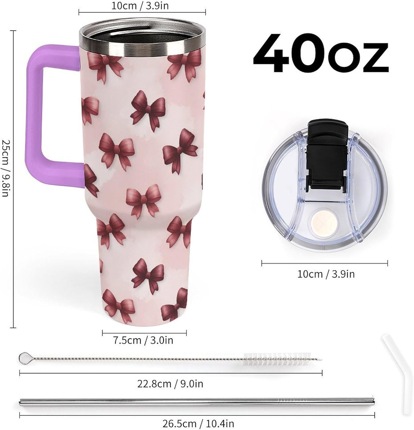 Leakproof Car Cup Vacuum Sealed With Lid For Office Crystal Clear Blue Water Ripple Print Drinkware Light Rose Red-style-5 - Colors A