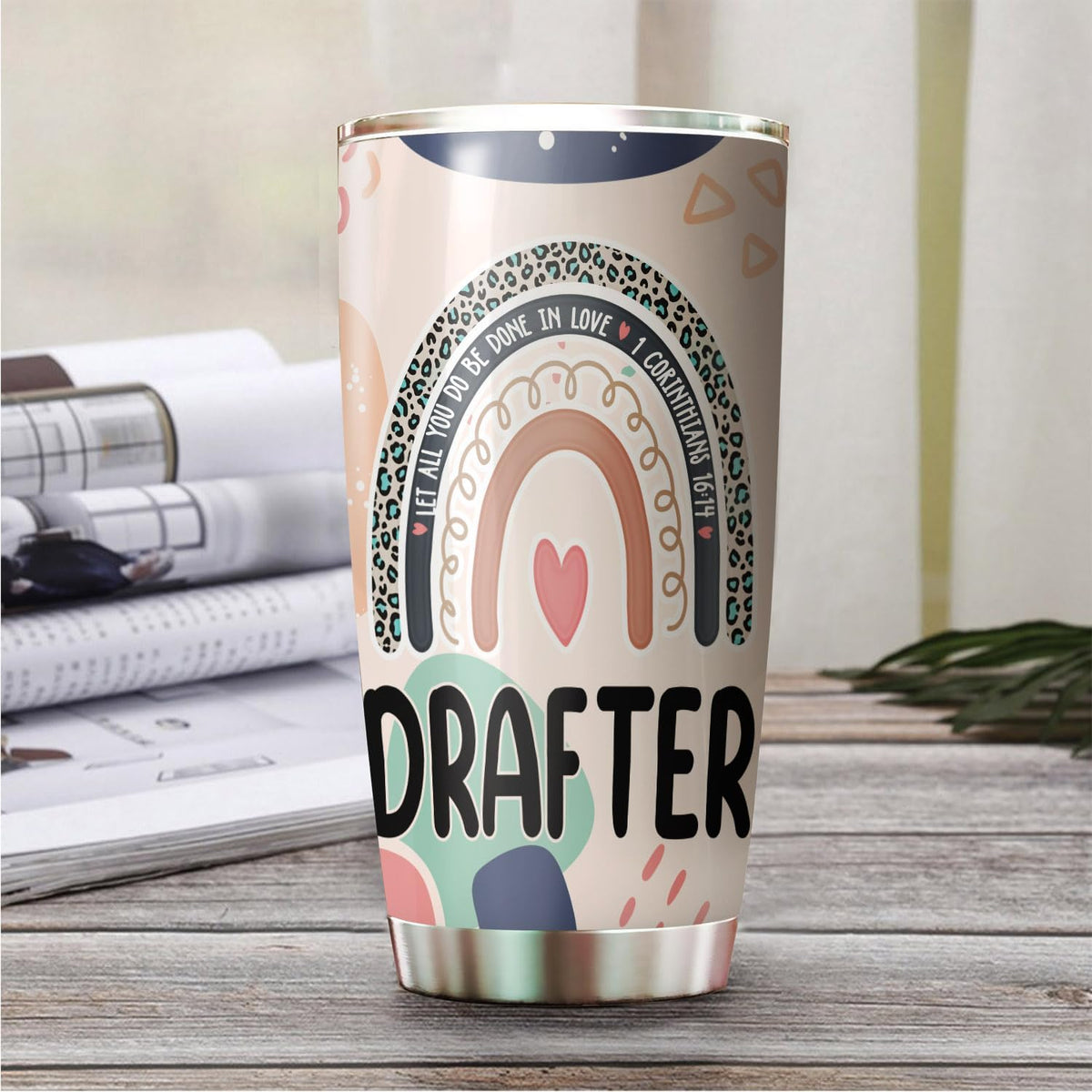 Let All You Do Be Done In Love Postal Clerk Tumbler Stainless Steel 20oz, Office Gifts Women Men Work Friends Coworker, Driking Coffee Cup For Birthday Christmas - Colors G