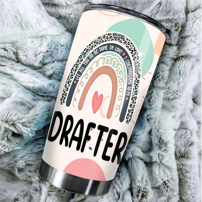 Let All You Do Be Done In Love Postal Clerk Tumbler Stainless Steel 20oz, Office Gifts Women Men Work Friends Coworker, Driking Coffee Cup For Birthday Christmas - Colors G