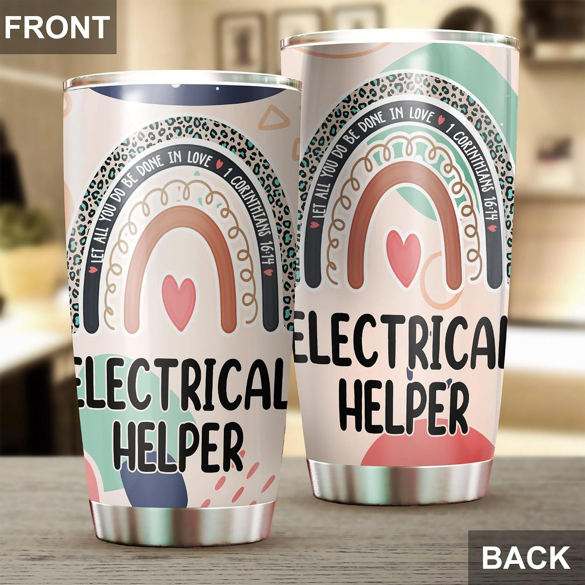 Let All You Do Be Done In Love Postal Clerk Tumbler Stainless Steel 20oz, Office Gifts Women Men Work Friends Coworker, Driking Coffee Cup For Birthday Christmas - Colors G