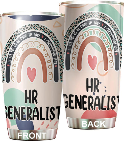 Let All You Do Be Done In Love Postal Clerk Tumbler Stainless Steel 20oz, Office Gifts Women Men Work Friends Coworker, Driking Coffee Cup For Birthday Christmas - Colors G
