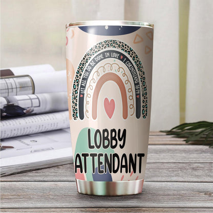 Let All You Do Be Done In Love Postal Clerk Tumbler Stainless Steel 20oz, Office Gifts Women Men Work Friends Coworker, Driking Coffee Cup For Birthday Christmas - Colors G