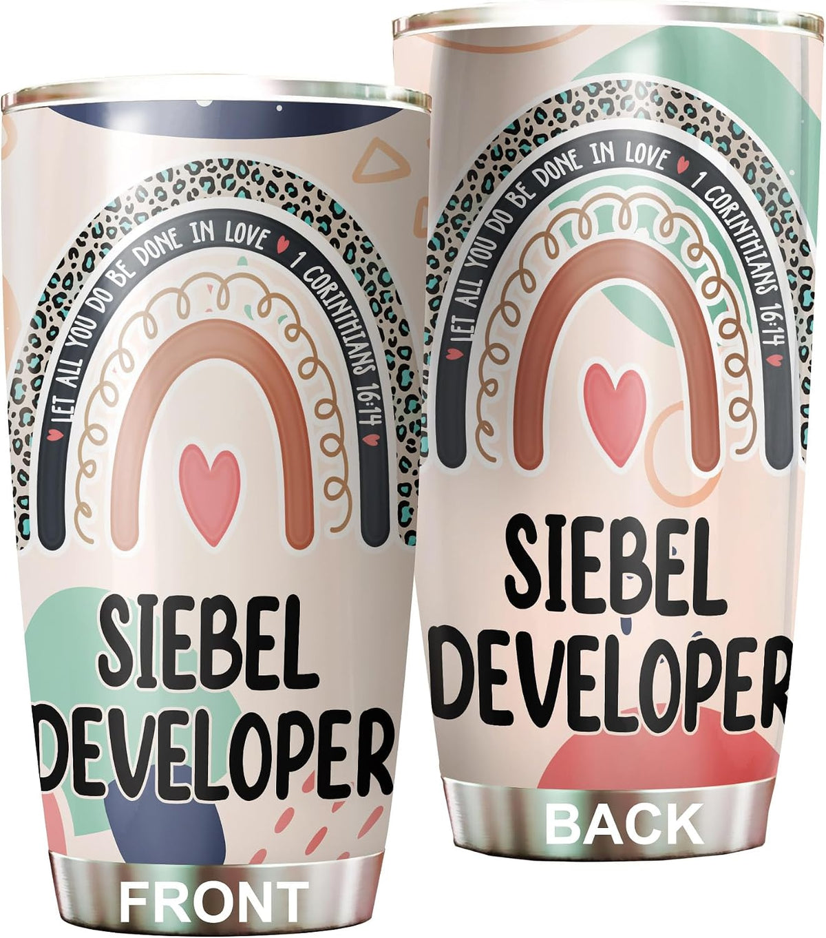 Let All You Do Be Done In Love Postal Clerk Tumbler Stainless Steel 20oz, Office Gifts Women Men Work Friends Coworker, Driking Coffee Cup For Birthday Christmas - Colors G
