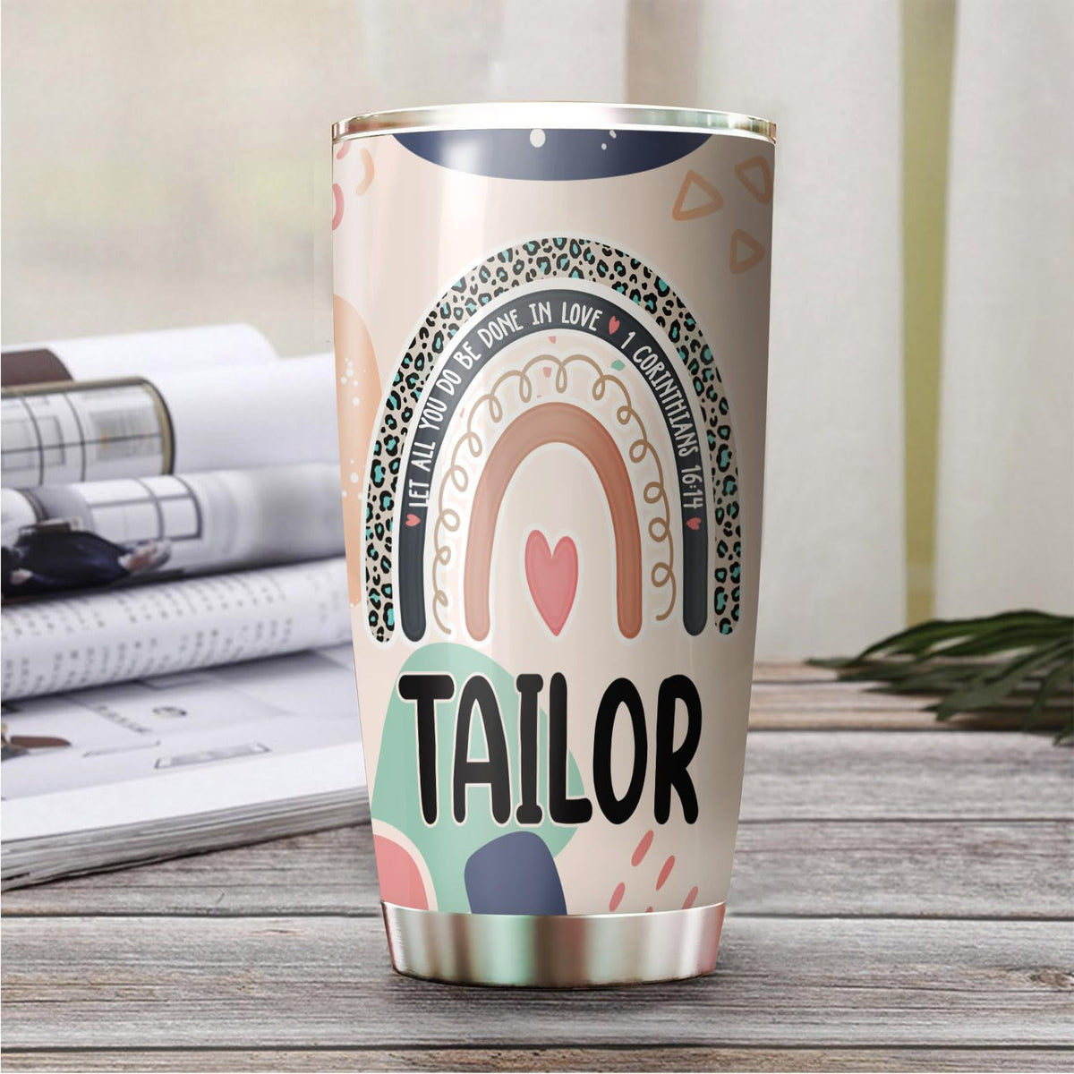 Let All You Do Be Done In Love Postal Clerk Tumbler Stainless Steel 20oz, Office Gifts Women Men Work Friends Coworker, Driking Coffee Cup For Birthday Christmas - Colors G