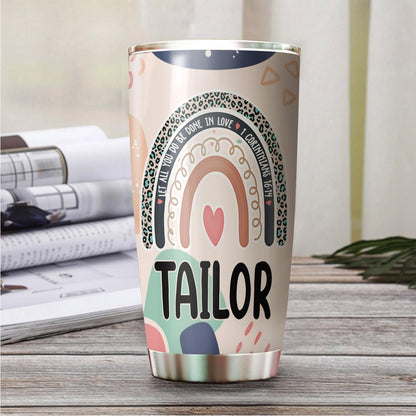 Let All You Do Be Done In Love Postal Clerk Tumbler Stainless Steel 20oz, Office Gifts Women Men Work Friends Coworker, Driking Coffee Cup For Birthday Christmas - Colors G