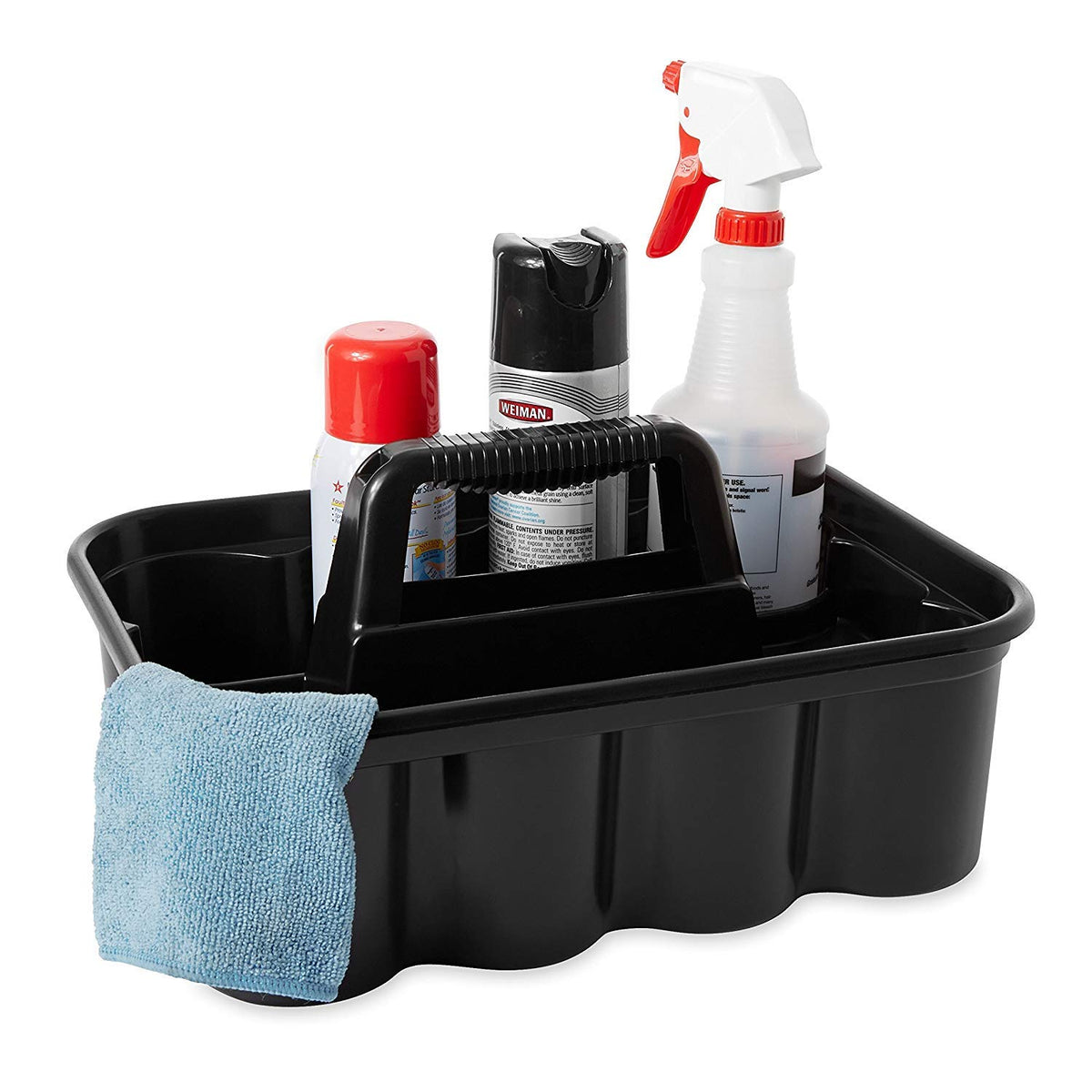 Deluxe Carry Caddy for Take-Out Coffee/Soft Drinks Postmates/Uber Eats/Food Delivery Cleaning Products Sports/Water Bottles Black