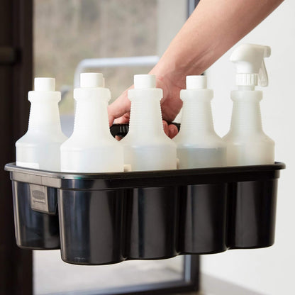 Deluxe Carry Caddy for Take-Out Coffee/Soft Drinks Postmates/Uber Eats/Food Delivery Cleaning Products Sports/Water Bottles Black