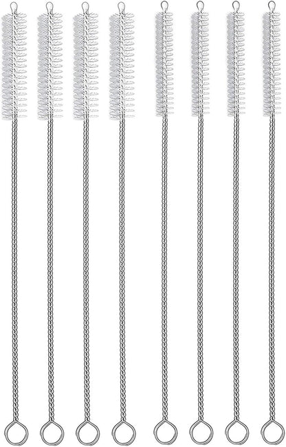 Straw Cleaner Brush Set, 8-Piece Long Cleaning Brush for Straws on Tumbler, Water Bottle, Sippy Cup, and Pipes, Tubes or Hummingbird Feeders