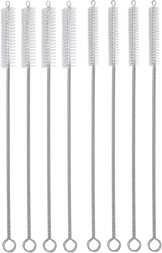 Straw Cleaner Brush Set, 8-Piece Long Cleaning Brush for Straws on Tumbler, Water Bottle, Sippy Cup, and Pipes, Tubes or Hummingbird Feeders