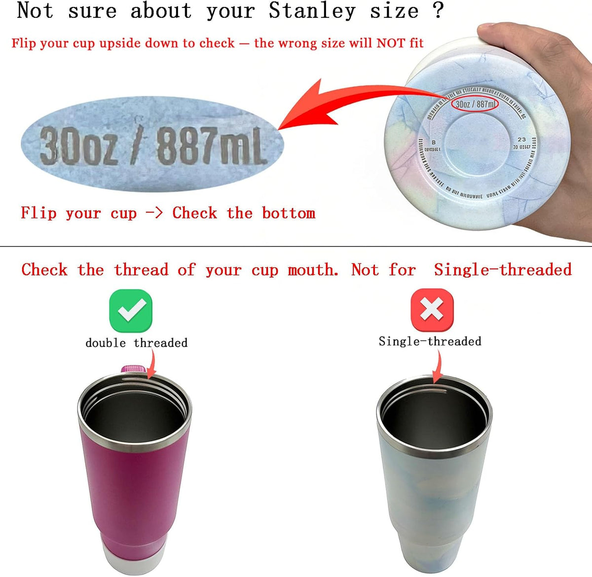 2 Pack Detachable Flip Straw Lid Replacement 40 oz for Stanley Quencher H2.0 ProTour | Stanley Cup Accessories, Flip Top, Deep Cleaning, Leakproof, Spill Proof, BPA Free (Beige, Beige) - Colors A