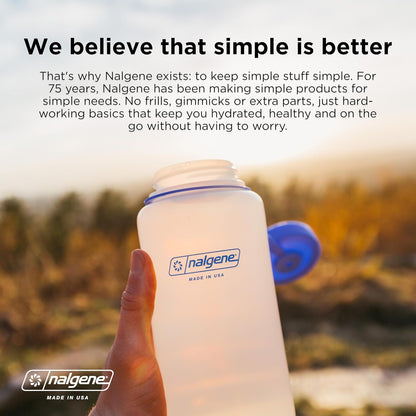 Monochrome BPA-Free Recycled Reusable Water Bottle for Backpacking, Hiking, Gym - 32 oz Shatterproof, Cotton
