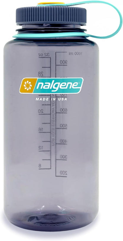 Monochrome BPA-Free Recycled Reusable Water Bottle for Backpacking, Hiking, Gym - 32 oz Shatterproof, Cotton