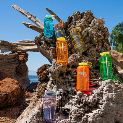 Monochrome BPA-Free Recycled Reusable Water Bottle for Backpacking, Hiking, Gym - 32 oz Shatterproof, Cotton