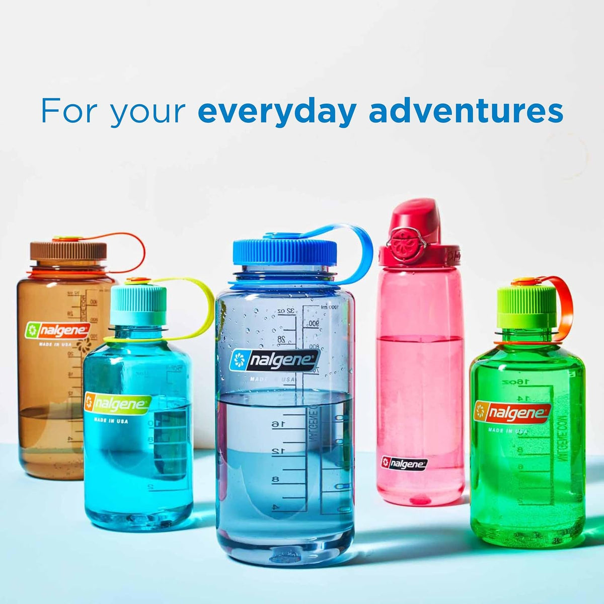 Monochrome BPA-Free Recycled Reusable Water Bottle for Backpacking, Hiking, Gym - 32 oz Shatterproof, Cotton