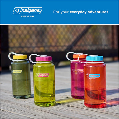 Monochrome BPA-Free Recycled Reusable Water Bottle for Backpacking, Hiking, Gym - 32 oz Shatterproof, Cotton