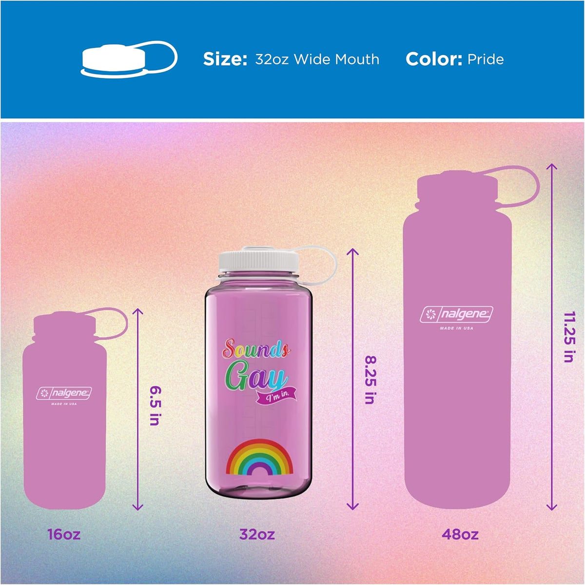 Monochrome BPA-Free Recycled Reusable Water Bottle for Backpacking, Hiking, Gym - 32 oz Shatterproof, Cotton