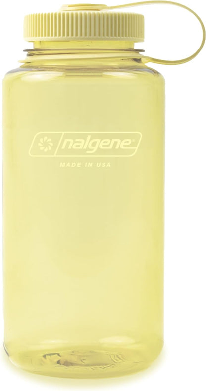Monochrome BPA-Free Recycled Reusable Water Bottle for Backpacking, Hiking, Gym - 32 oz Shatterproof, Cotton