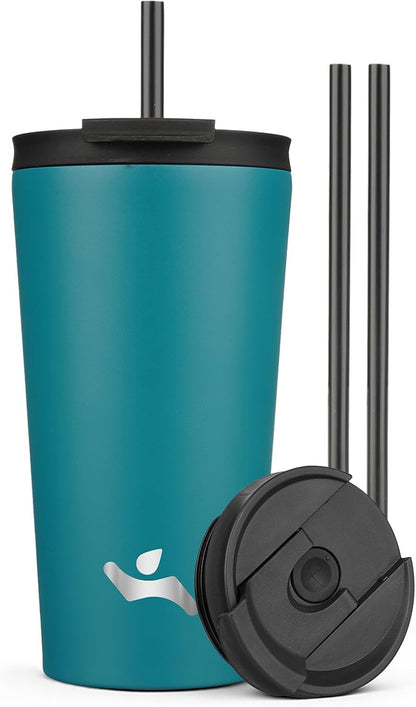 30 oz Insulated Tumbler Water Bottle with Straw Lid, Pastel Sunset