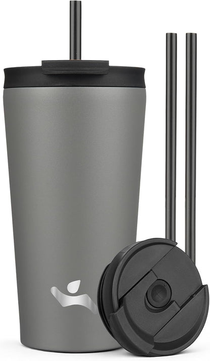 30 oz Insulated Tumbler Water Bottle with Straw Lid, Pastel Sunset