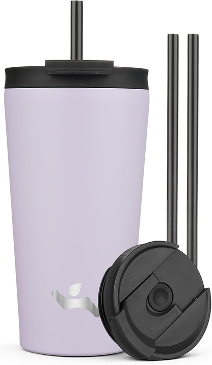 30 oz Insulated Tumbler Water Bottle with Straw Lid, Pastel Sunset