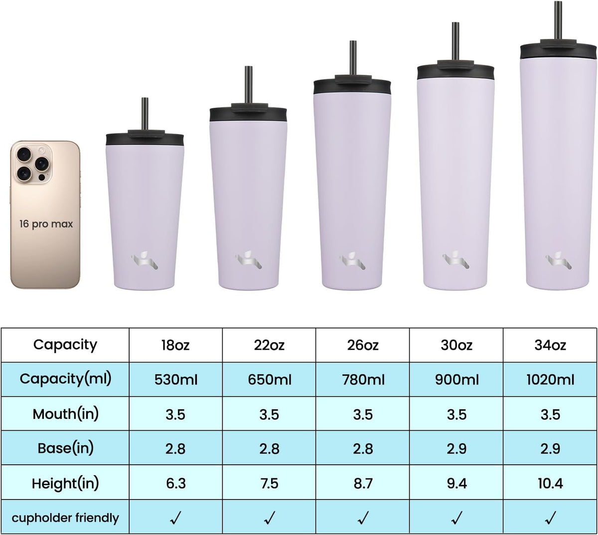 30 oz Insulated Tumbler Water Bottle with Straw Lid, Pastel Sunset