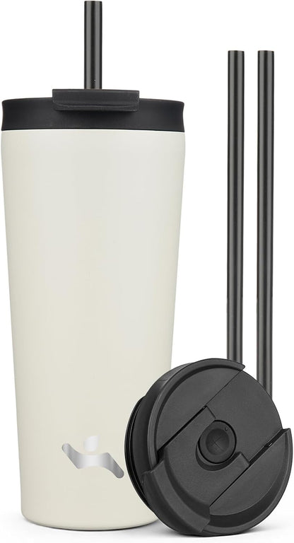 30 oz Insulated Tumbler Water Bottle with Straw Lid, Pastel Sunset