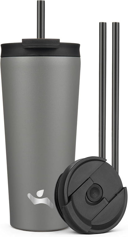 30 oz Insulated Tumbler Water Bottle with Straw Lid, Pastel Sunset