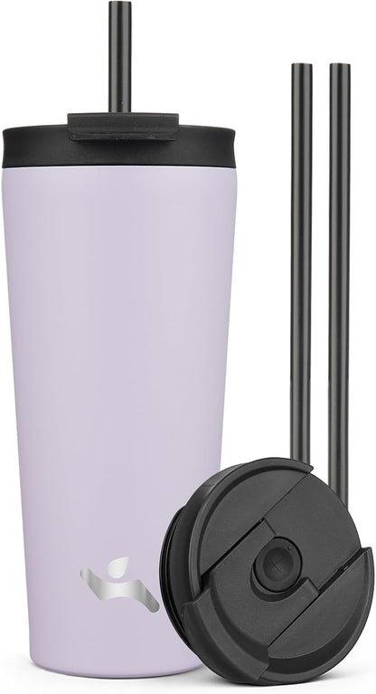 30 oz Insulated Tumbler Water Bottle with Straw Lid, Pastel Sunset