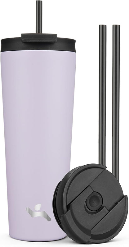 30 oz Insulated Tumbler Water Bottle with Straw Lid, Pastel Sunset