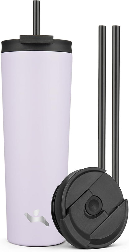 30 oz Insulated Tumbler Water Bottle with Straw Lid, Pastel Sunset