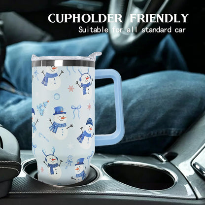Ceovfoi 40 oz Pickleball Coffee Mug Vacuum Insulated Travel Tumbler with Handle, Lid & Straw - Perfect Pickleball Gifts for Players, Coaches, Lovers | Pickleball Accessories - Colors B