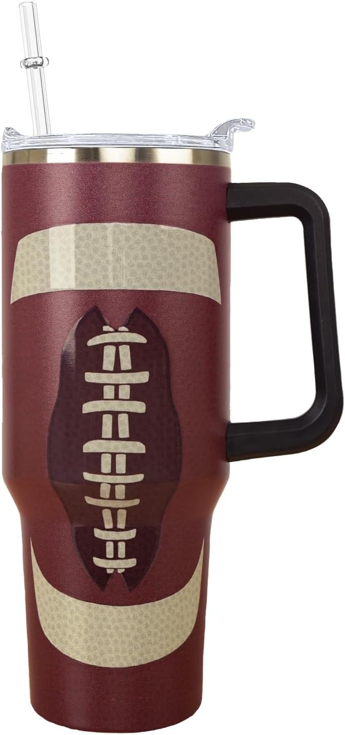 Ceovfoi 40 oz Pickleball Coffee Mug Vacuum Insulated Travel Tumbler with Handle, Lid & Straw - Perfect Pickleball Gifts for Players, Coaches, Lovers | Pickleball Accessories - Colors B