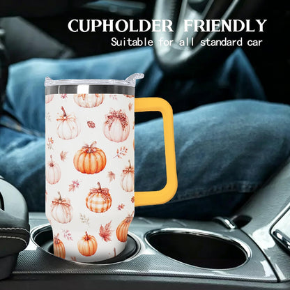 Ceovfoi 40 oz Pickleball Coffee Mug Vacuum Insulated Travel Tumbler with Handle, Lid & Straw - Perfect Pickleball Gifts for Players, Coaches, Lovers | Pickleball Accessories - Colors B