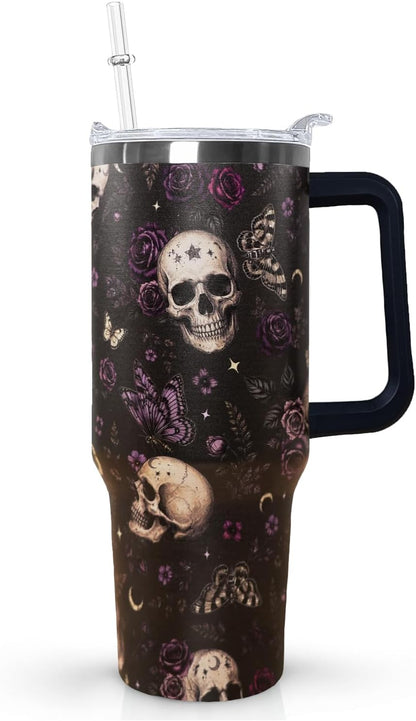Ceovfoi 40 oz Pickleball Coffee Mug Vacuum Insulated Travel Tumbler with Handle, Lid & Straw - Perfect Pickleball Gifts for Players, Coaches, Lovers | Pickleball Accessories - Colors B