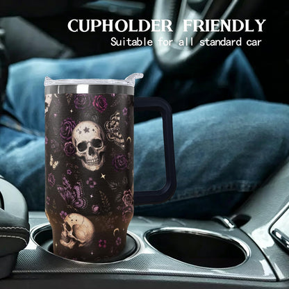 Ceovfoi 40 oz Pickleball Coffee Mug Vacuum Insulated Travel Tumbler with Handle, Lid & Straw - Perfect Pickleball Gifts for Players, Coaches, Lovers | Pickleball Accessories - Colors B