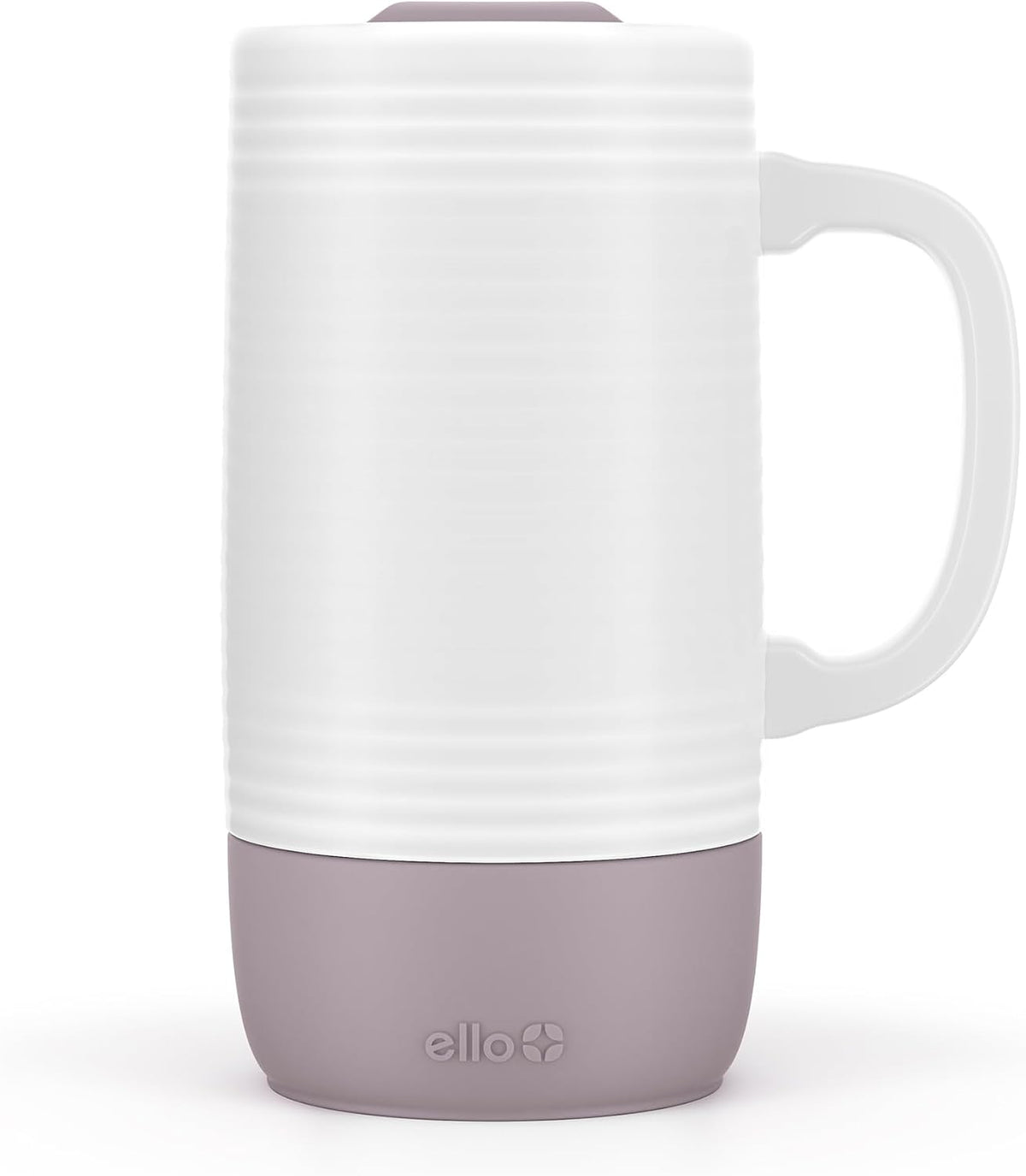 Jane 18oz Ceramic Travel Mug with Handle and Built-In Coaster, Sandbar