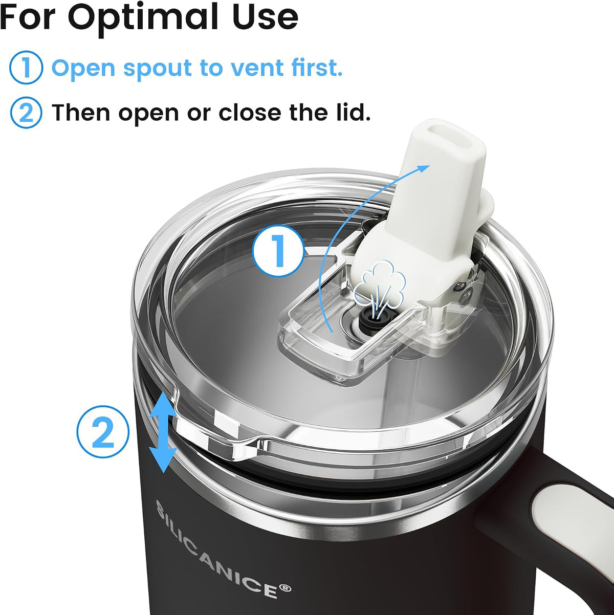 For Iced Coffee & Smoothies – Never Drink from a Moldy Lid Again: 20oz Hygienic Tumbler, 100% Leakproof Lid & Removable Foldable Spout. Reinforced Base, Fits Cup Holders - Cream