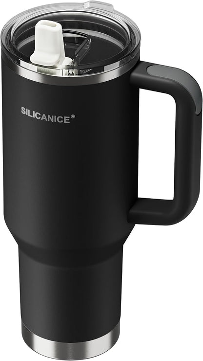 For Iced Coffee & Smoothies – Never Drink from a Moldy Lid Again: 20oz Hygienic Tumbler, 100% Leakproof Lid & Removable Foldable Spout. Reinforced Base, Fits Cup Holders - Cream