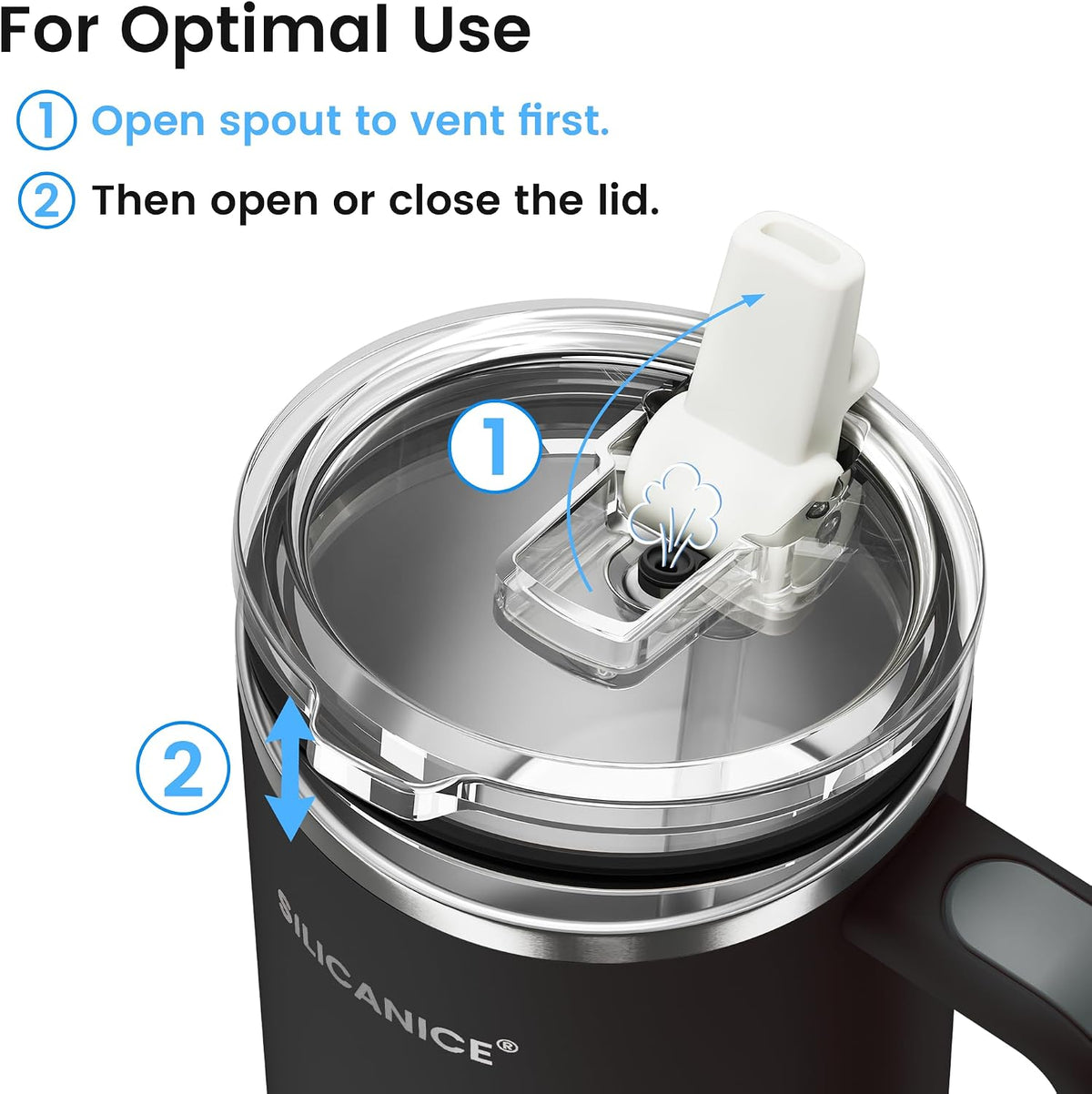 For Iced Coffee & Smoothies – Never Drink from a Moldy Lid Again: 20oz Hygienic Tumbler, 100% Leakproof Lid & Removable Foldable Spout. Reinforced Base, Fits Cup Holders - Cream