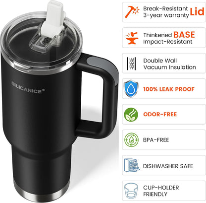For Iced Coffee & Smoothies – Never Drink from a Moldy Lid Again: 20oz Hygienic Tumbler, 100% Leakproof Lid & Removable Foldable Spout. Reinforced Base, Fits Cup Holders - Cream