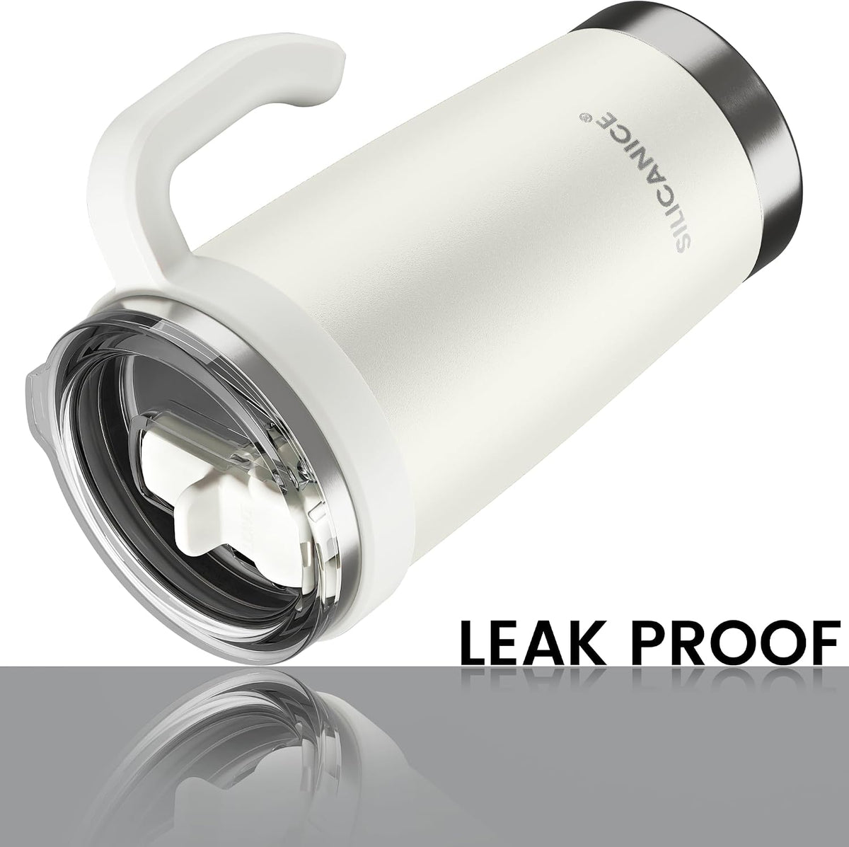 For Iced Coffee & Smoothies – Never Drink from a Moldy Lid Again: 20oz Hygienic Tumbler, 100% Leakproof Lid & Removable Foldable Spout. Reinforced Base, Fits Cup Holders - Cream