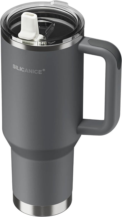 For Iced Coffee & Smoothies – Never Drink from a Moldy Lid Again: 20oz Hygienic Tumbler, 100% Leakproof Lid & Removable Foldable Spout. Reinforced Base, Fits Cup Holders - Cream