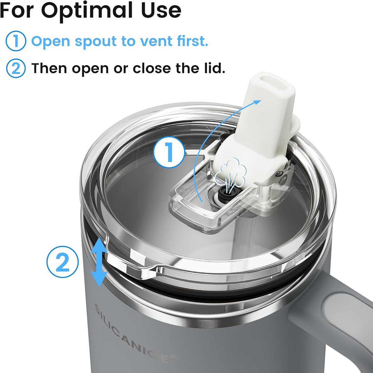 For Iced Coffee & Smoothies – Never Drink from a Moldy Lid Again: 20oz Hygienic Tumbler, 100% Leakproof Lid & Removable Foldable Spout. Reinforced Base, Fits Cup Holders - Cream