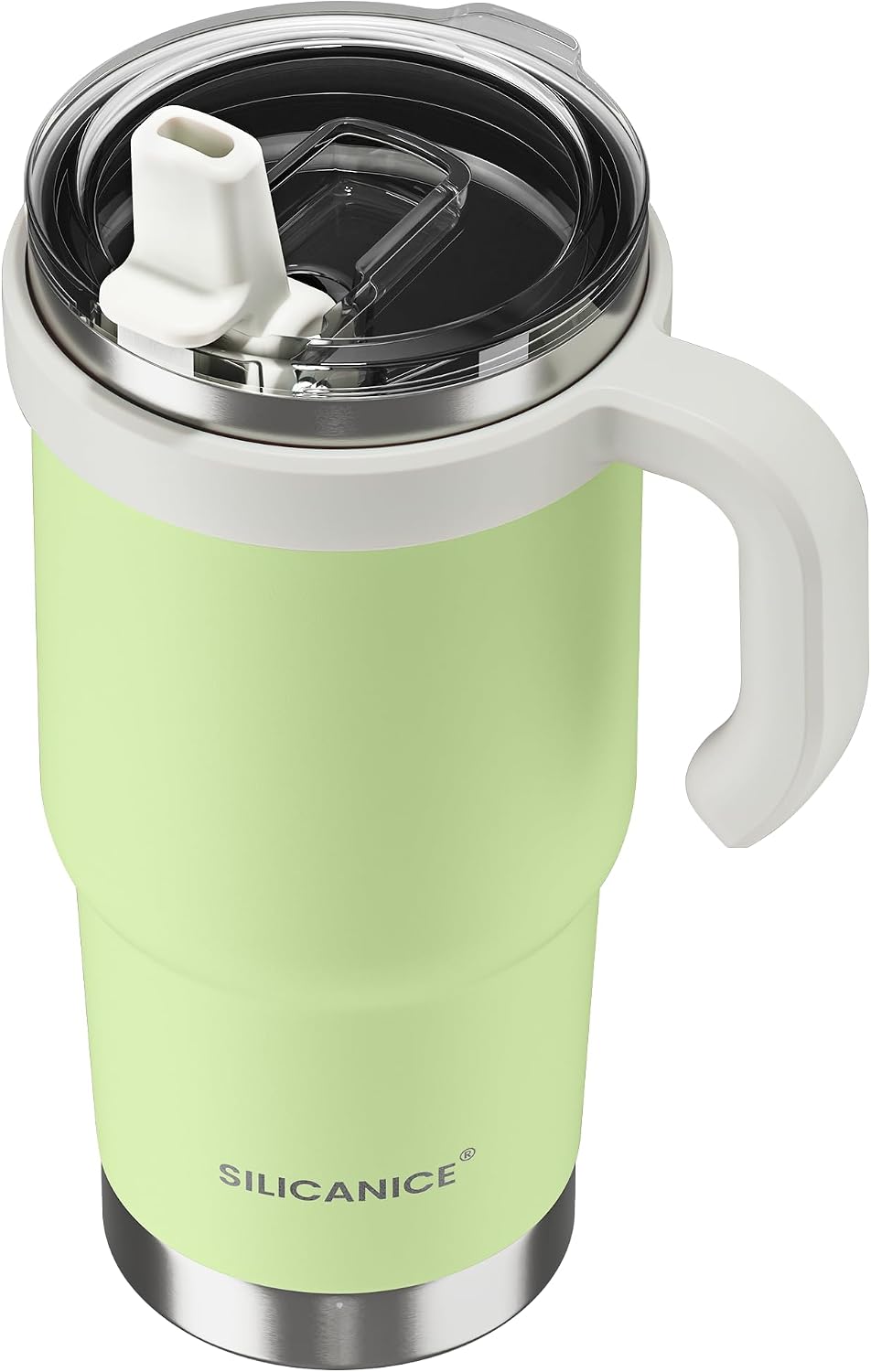 For Iced Coffee & Smoothies – Never Drink from a Moldy Lid Again: 20oz Hygienic Tumbler, 100% Leakproof Lid & Removable Foldable Spout. Reinforced Base, Fits Cup Holders - Cream