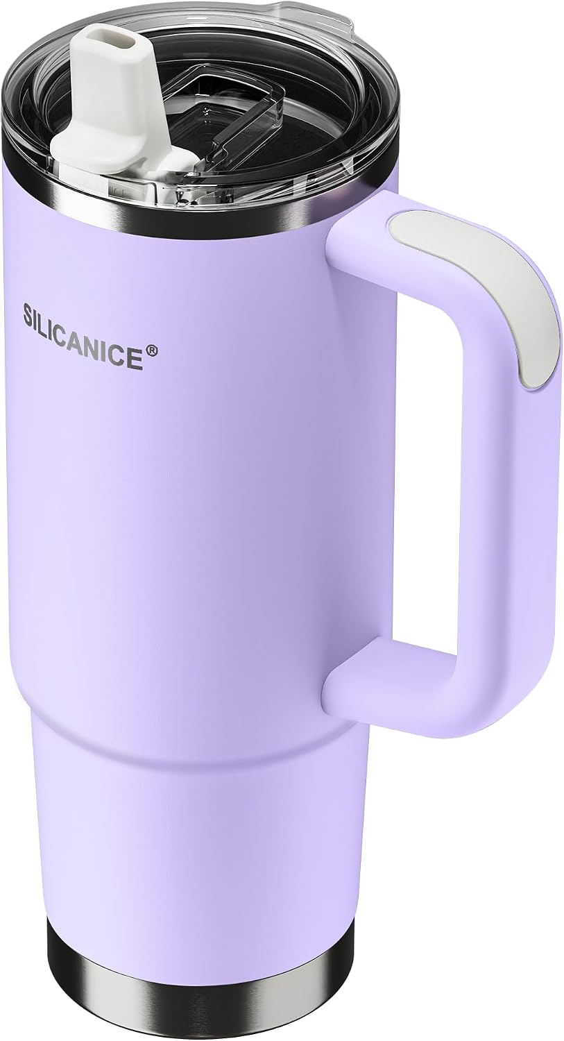 For Iced Coffee & Smoothies – Never Drink from a Moldy Lid Again: 20oz Hygienic Tumbler, 100% Leakproof Lid & Removable Foldable Spout. Reinforced Base, Fits Cup Holders - Cream